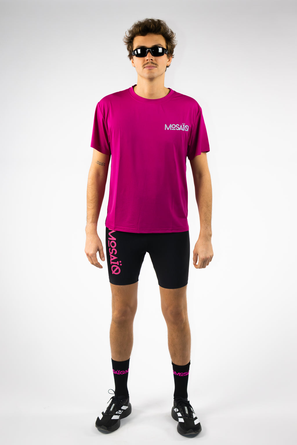T-shirt running Mosaïq – Training Unit - Rose