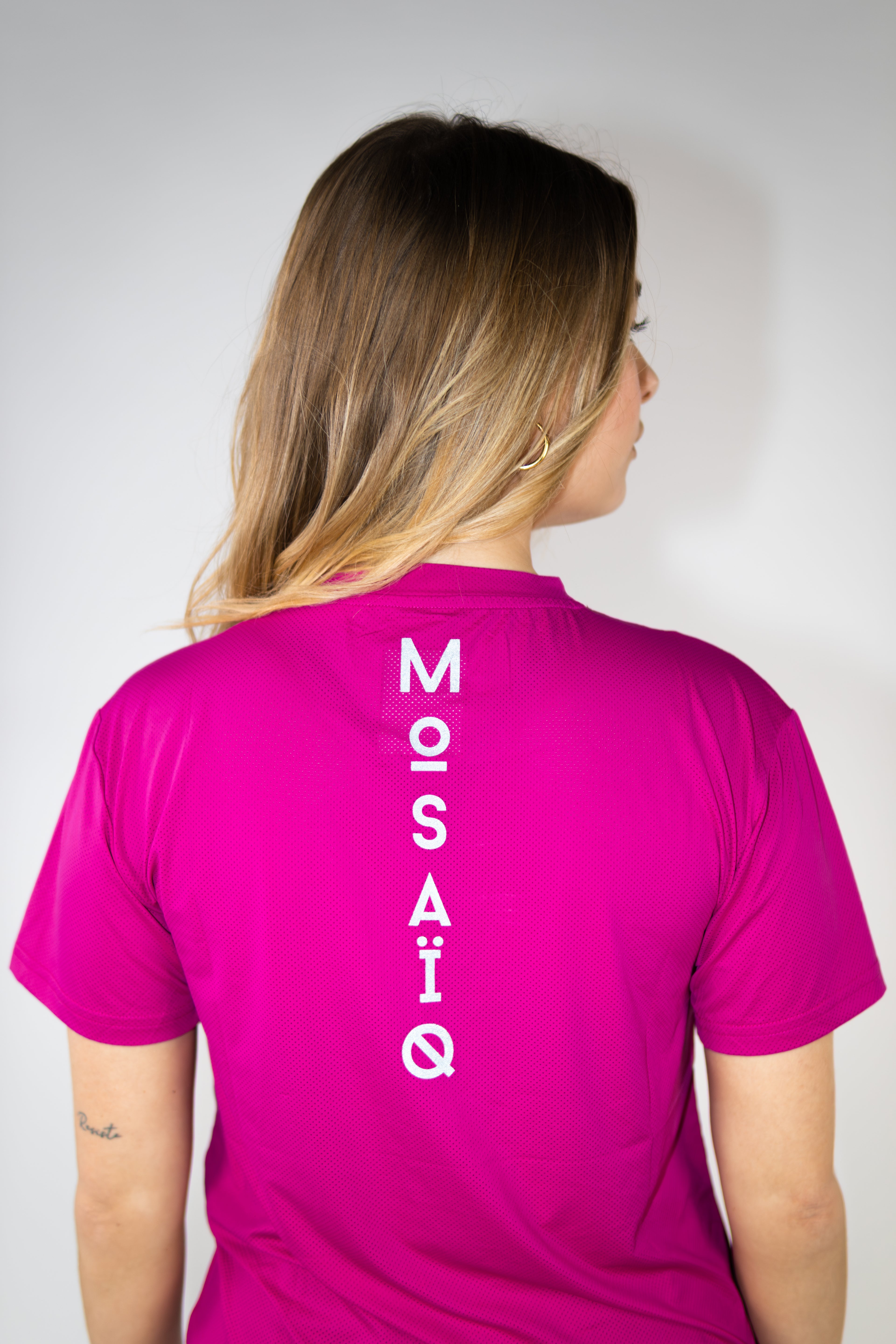 T-shirt running Mosaïq - Rose